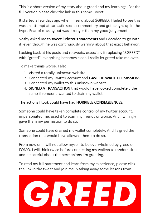 greed document